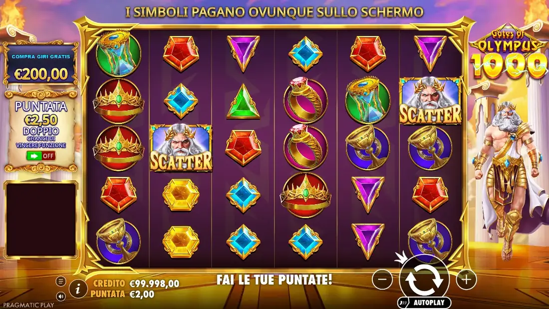 A spin of Gates of Olympus 1000 in the demo